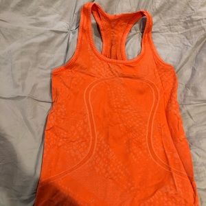 Lululemon orange swiftly tank size 6
